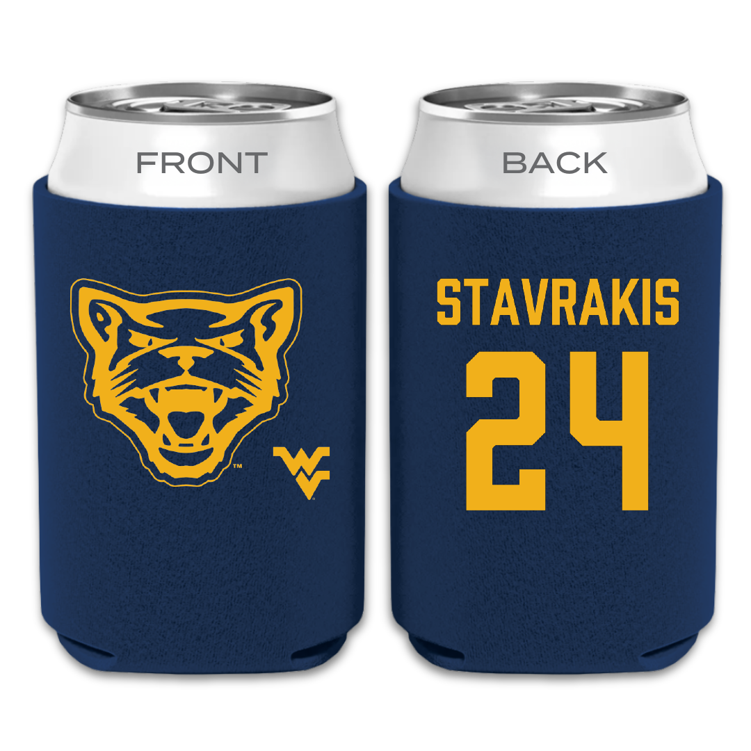Potomac State College Baseball Navy Can Cooler - #24 Jacob Stavrakis