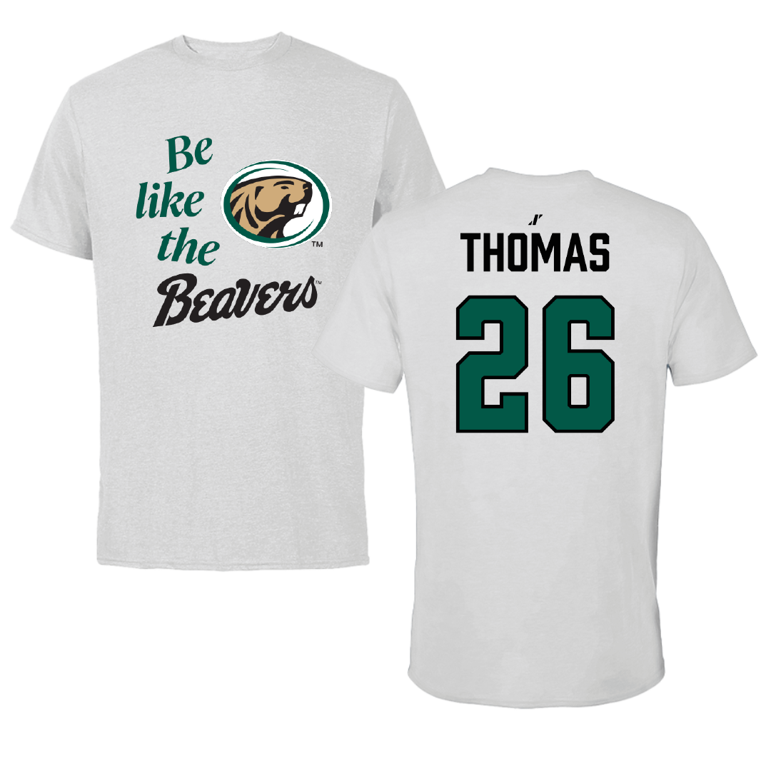 Bemidji State University Football Light Gray Be Like Us Performance Tee - #26 Tyrell Thomas