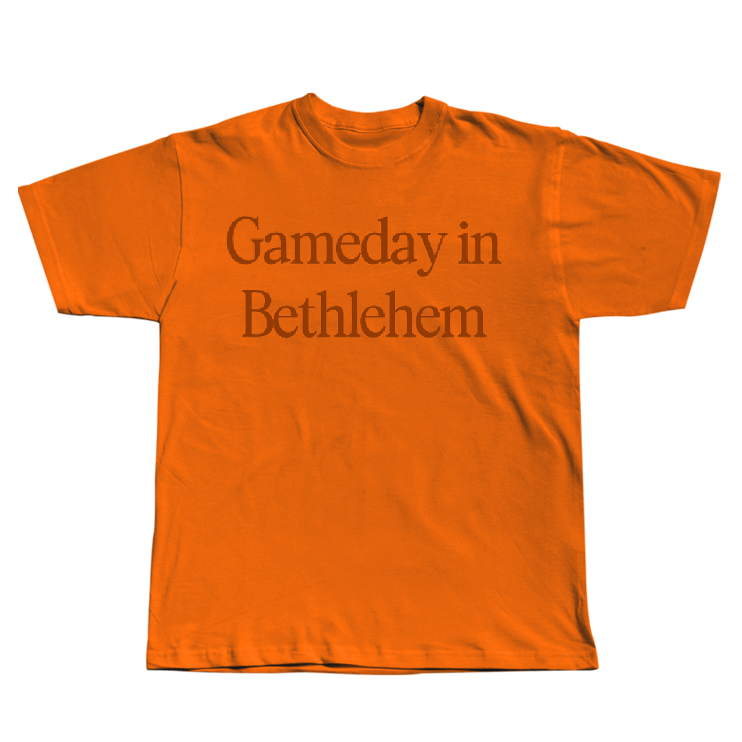 Northampton Community College Volleyball (M) Orange Gameday Tee - #14 Lucas Johnson