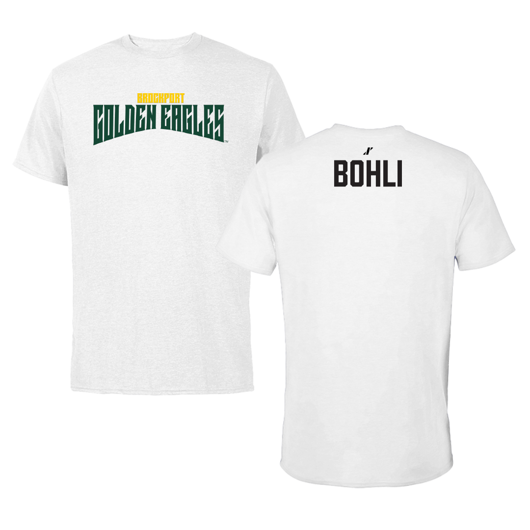 SUNY Brockport Swimming & Diving White Classic Performance Tee - Camille Bohli