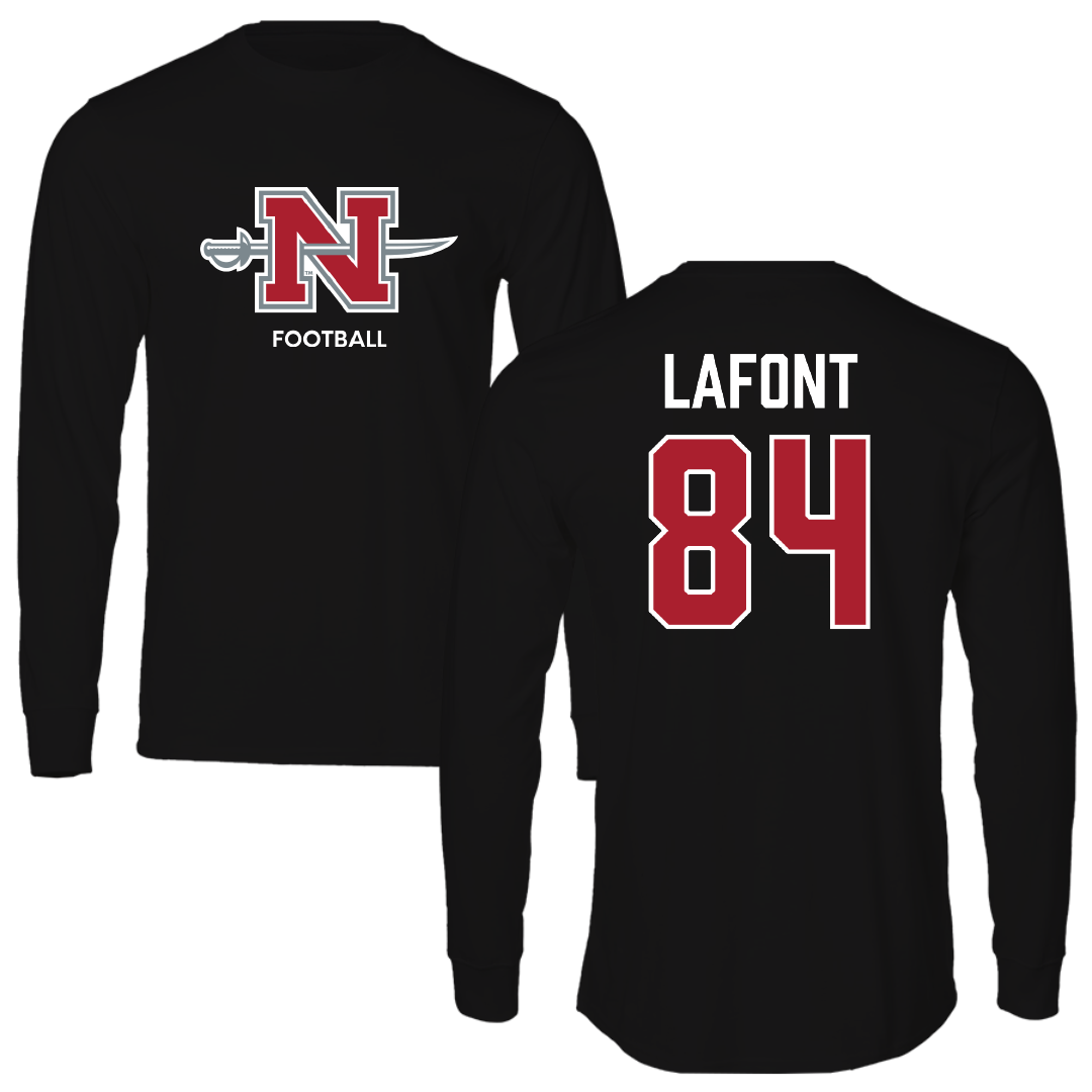 Nicholls State University Football Black Mascot Long Sleeve - #84 Paxton Lafont