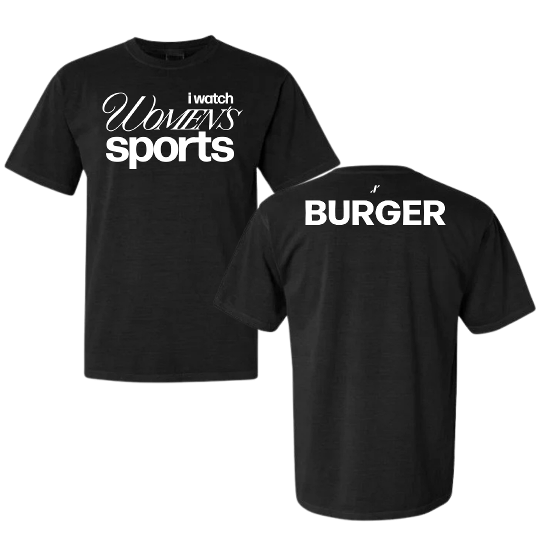 Winona State University Tennis Black WHM Comfort Colors Tee - Ally Burger