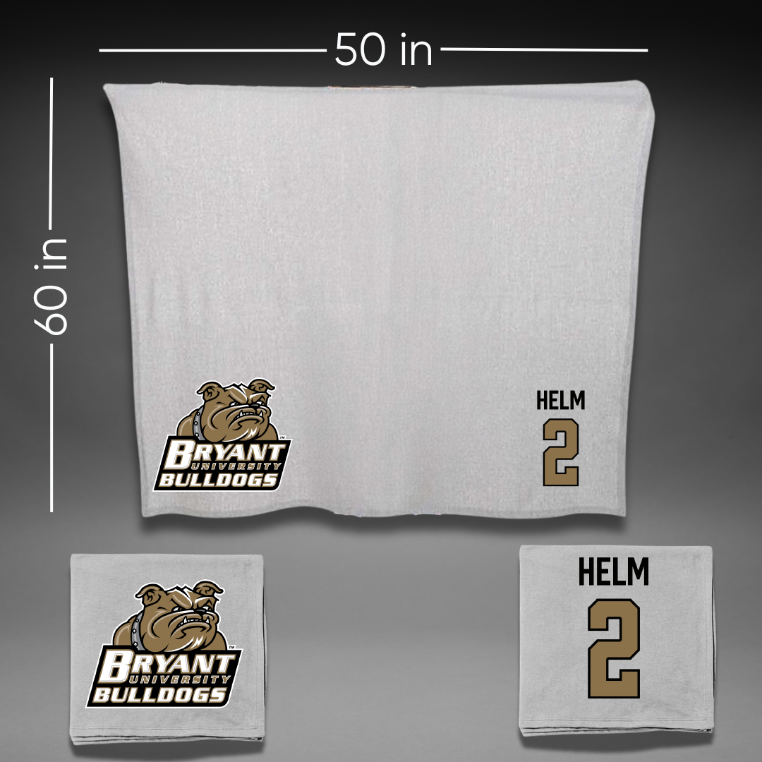 Bryant University Football Gray Blanket - #2 Dorian Helm