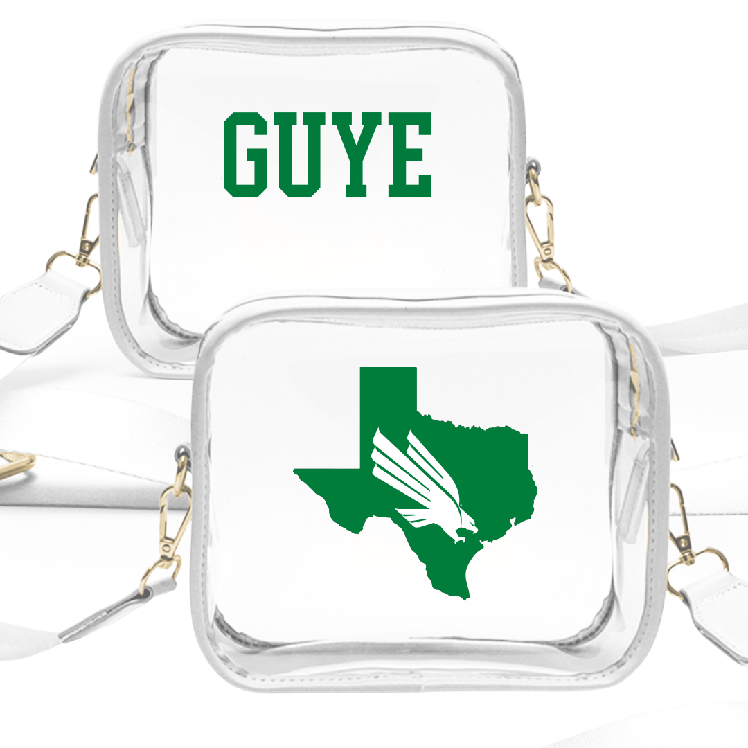 University of North Texas TF and XC White Clear Stadium Bag - Payton Guye