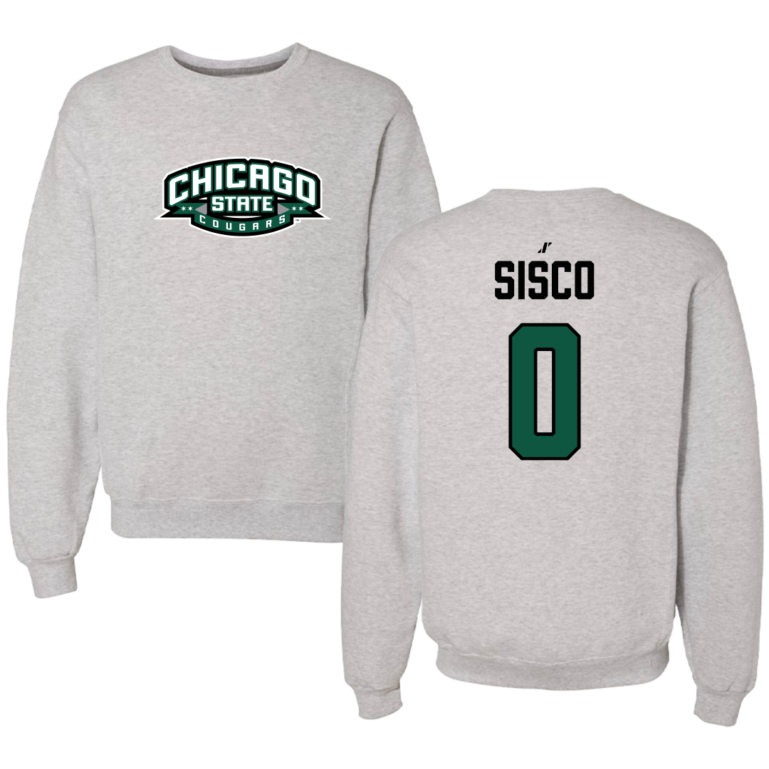 Chicago State University Basketball Light Gray Crewneck - #0 Chloe Sisco
