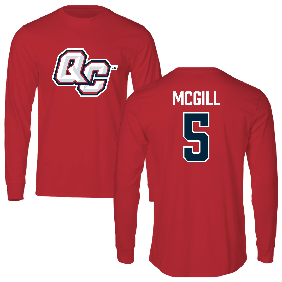 Queens College (New York) Basketball (W) Red Long Sleeve - #5 Shellby Mcgill