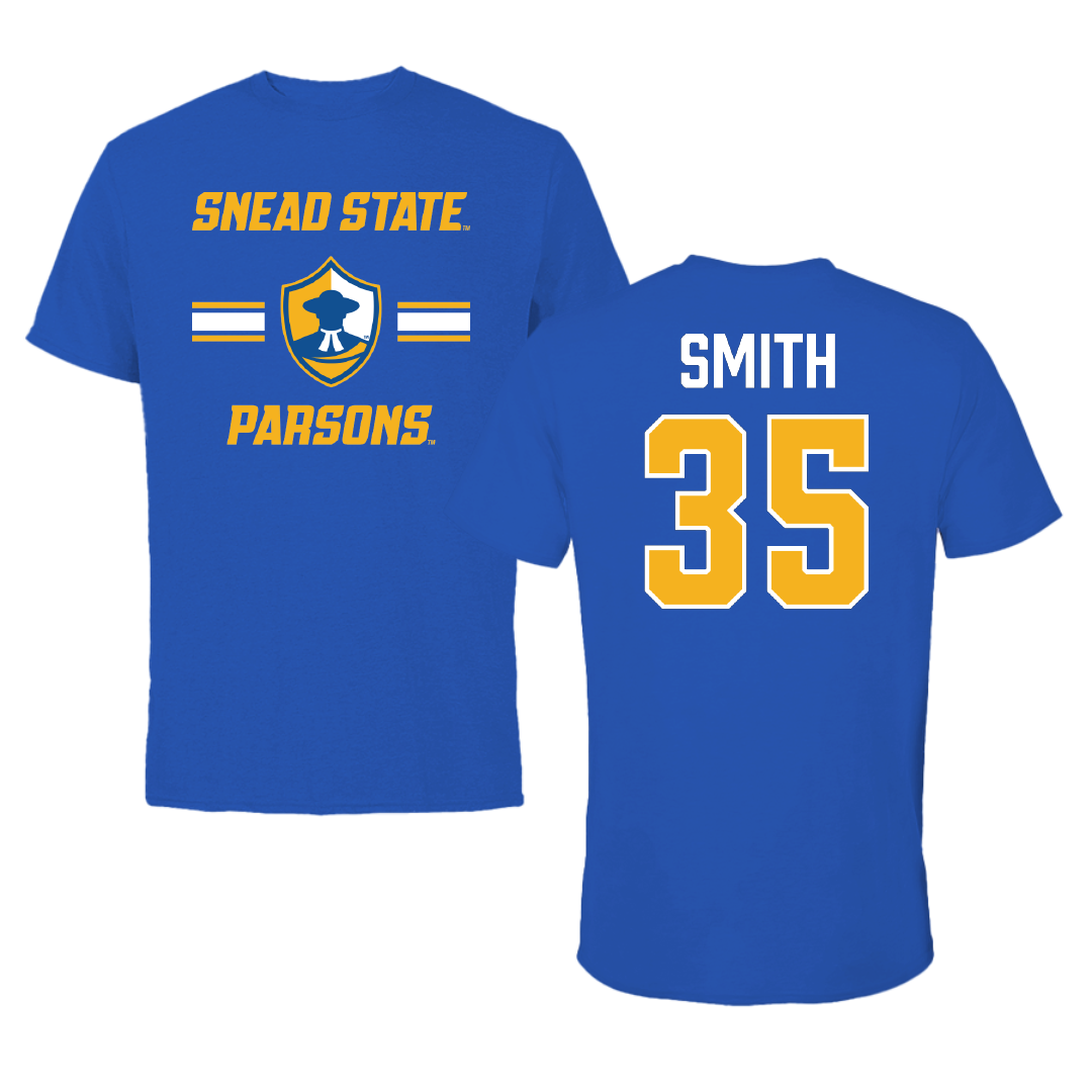 Snead State Community College Baseball Blue General Performance Tee - #35 Garrett Smith