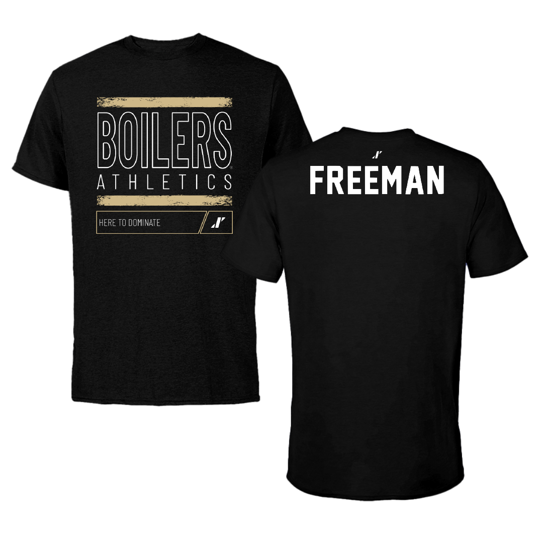 Purdue University Cheer Black Dominate Performance Tee - Lacee Freeman