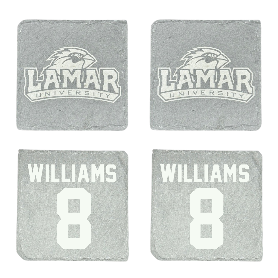 Lamar University Football Stone Coaster (4 Pack)  - #8 John Williams