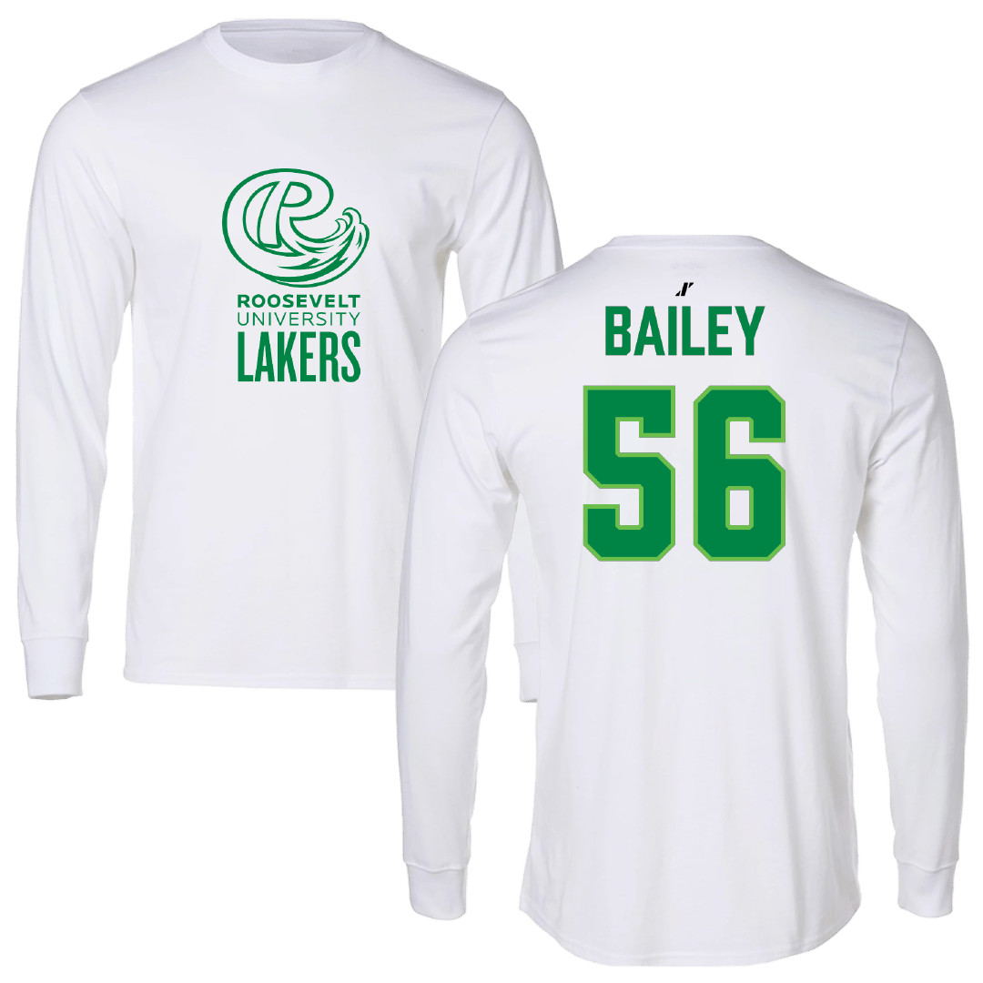 Roosevelt University Baseball White Long Sleeve - #56 Micheal Bailey