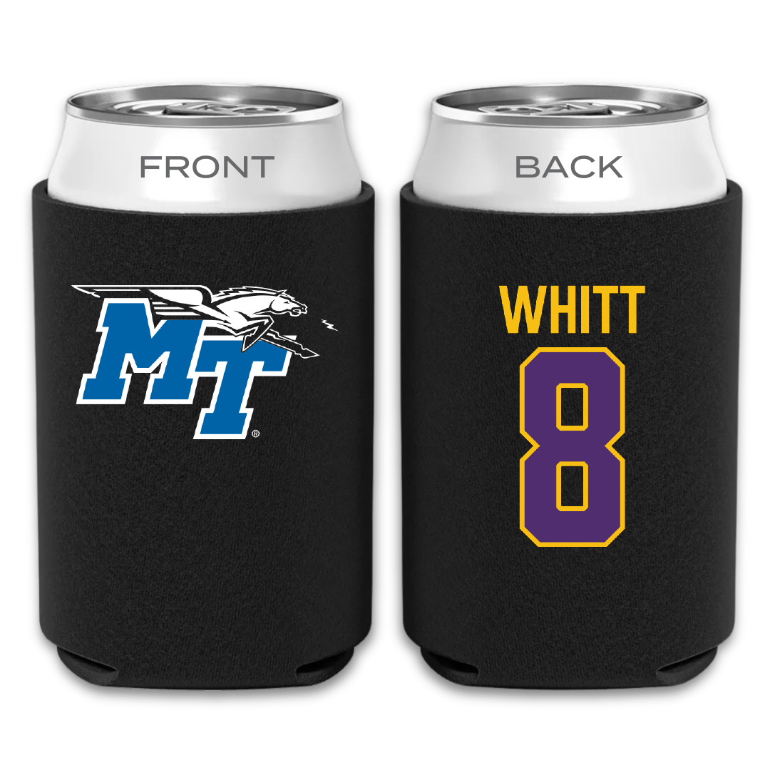 Middle Tennessee State University Softball Black Can Cooler - #8 Emmaline Whitt