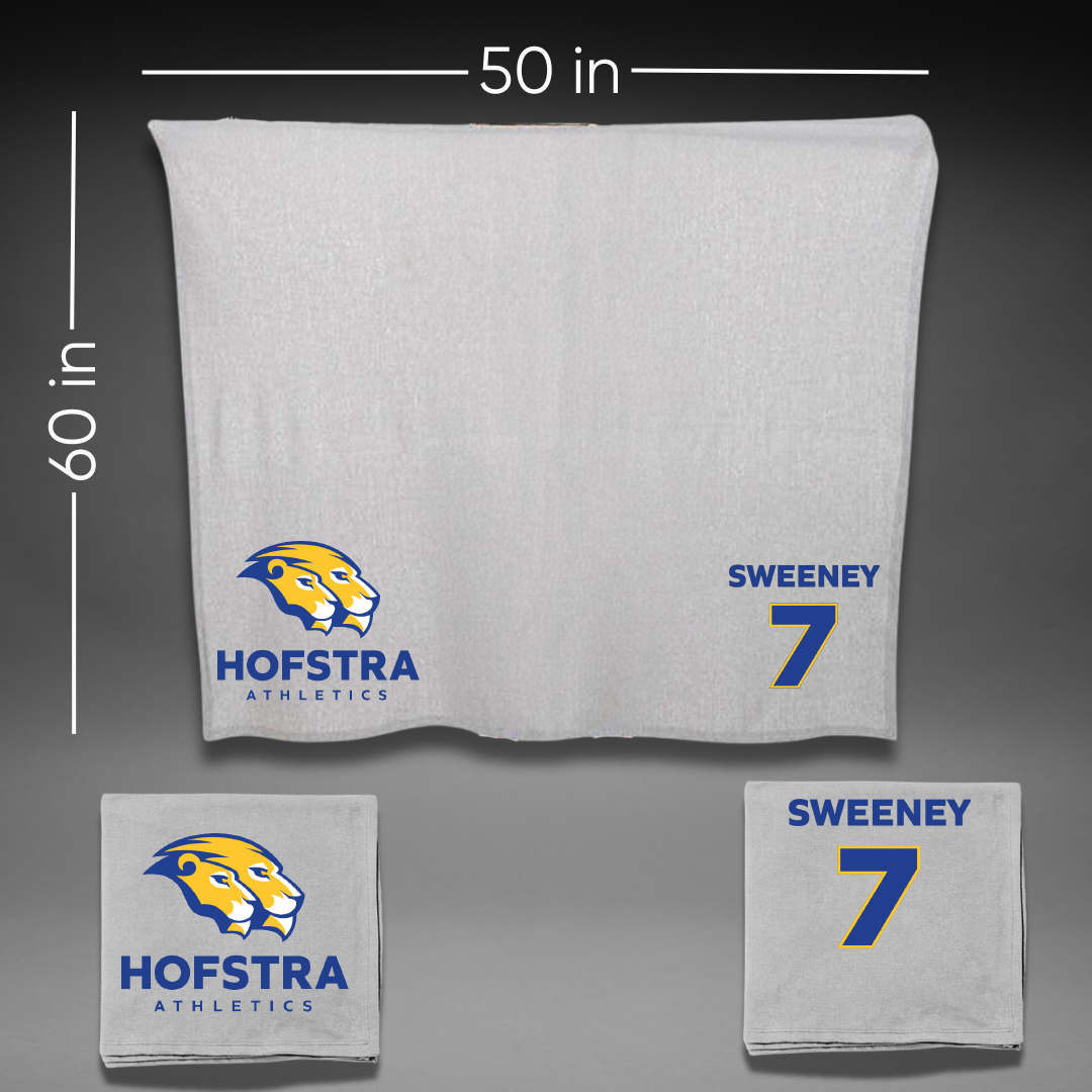 Hofstra University Baseball Gray Blanket - #7 Michael Sweeney