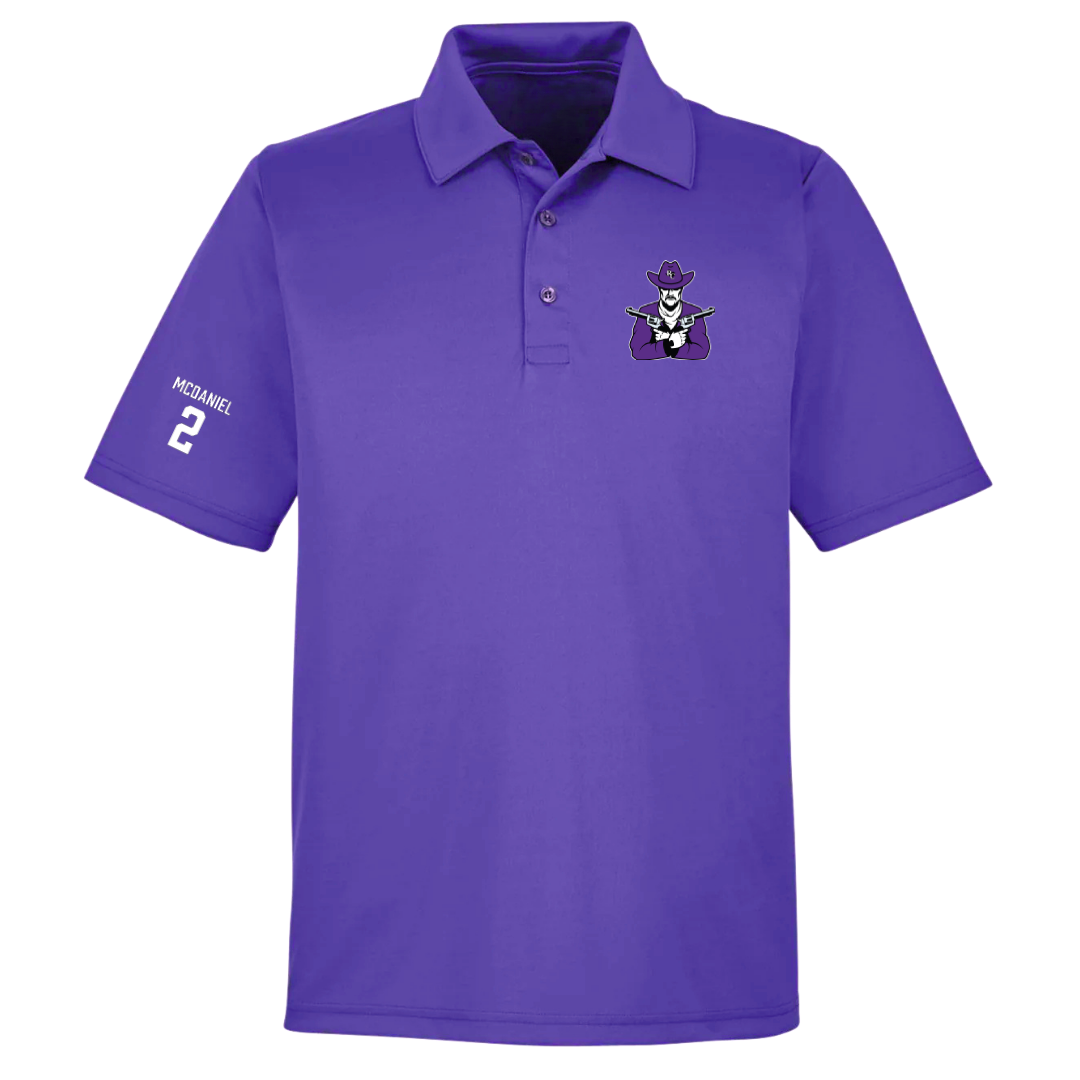 Ranger College Softball Purple Polo - #2 Shayne McDaniel