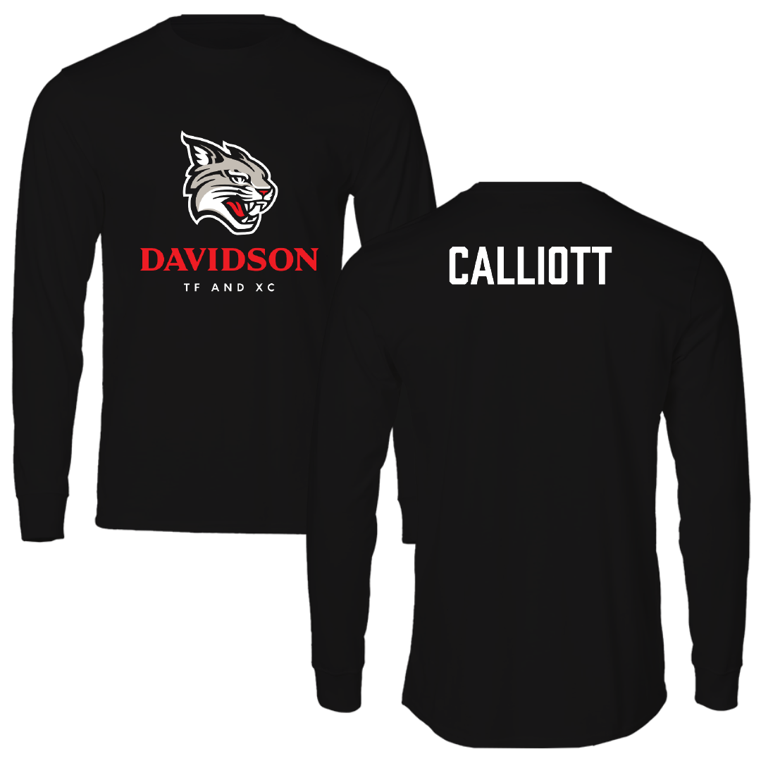 Davidson College TF and XC Black Performance Long Sleeve - Carter Calliott