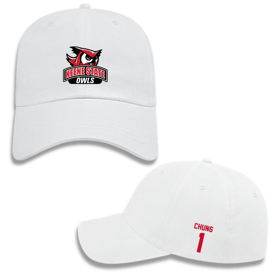 Keene State College Ice Hockey (W) White Hat - #1 Ai Chung