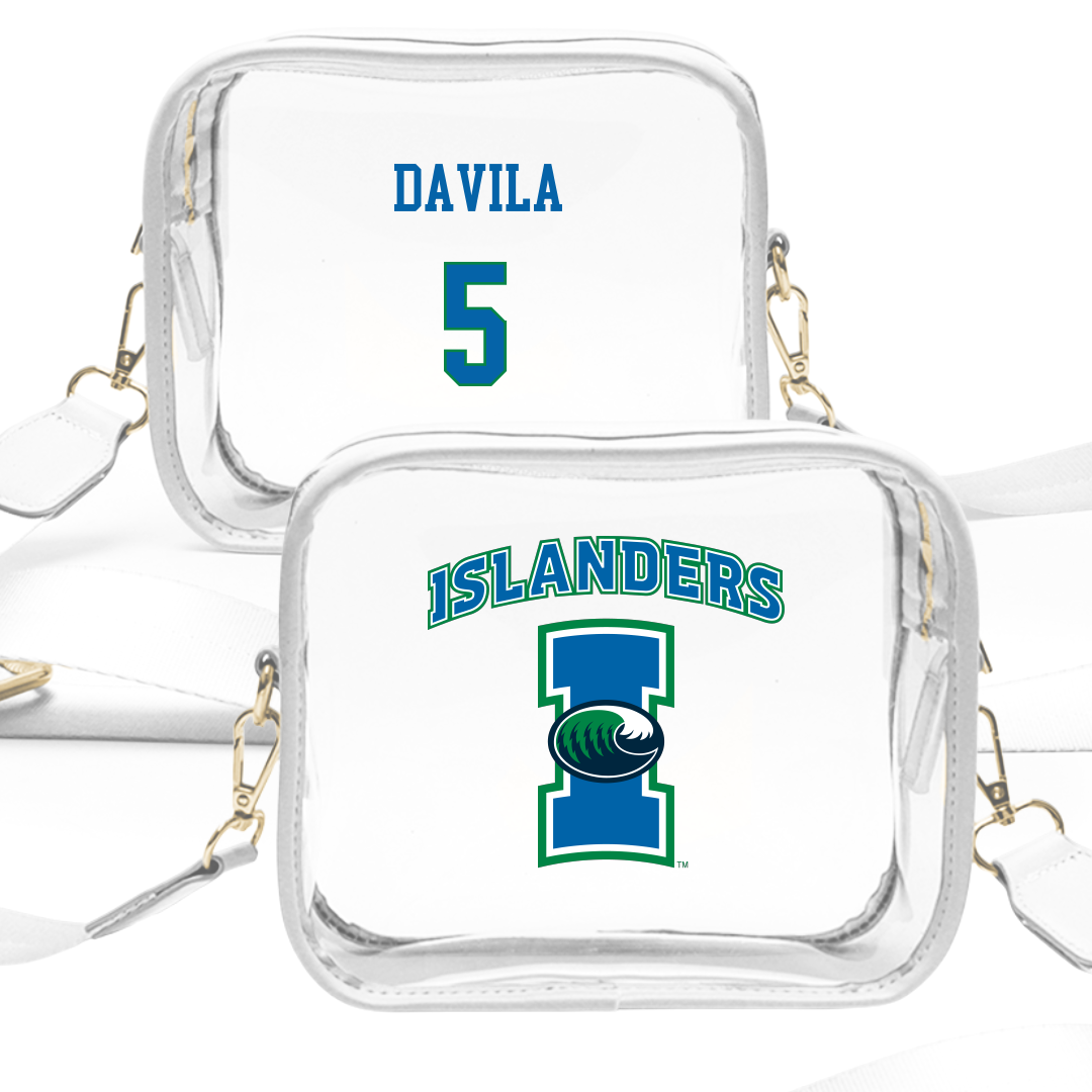 Texas A&M University-Corpus Christi Softball White Clear Stadium Bag - #5 Crystal Davila