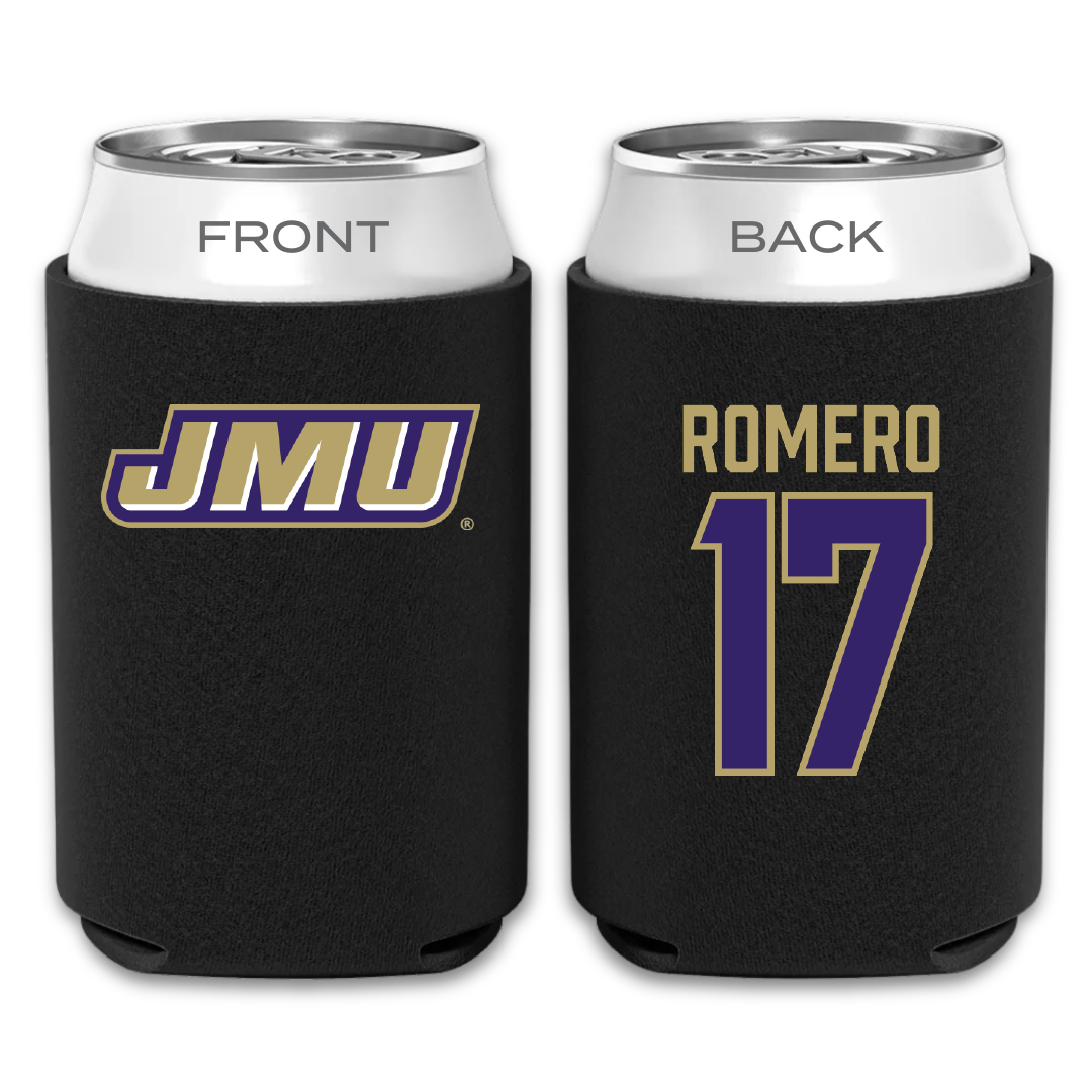 James Madison University Softball Black Can Cooler - #17 Lily Romero