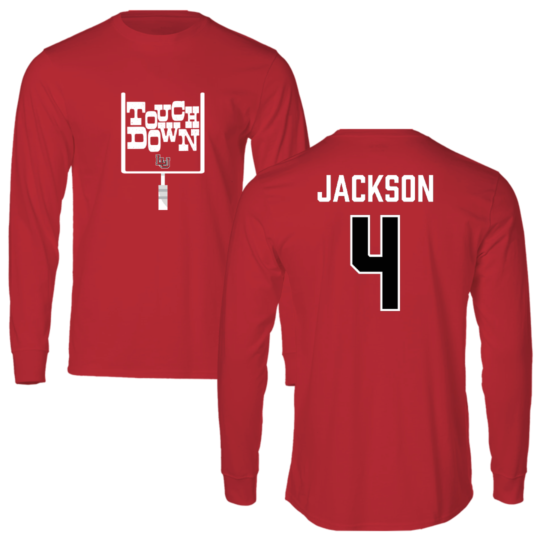 Lamar University Football Red Touchdown Performance Long Sleeve - #4 Jaymond Jackson