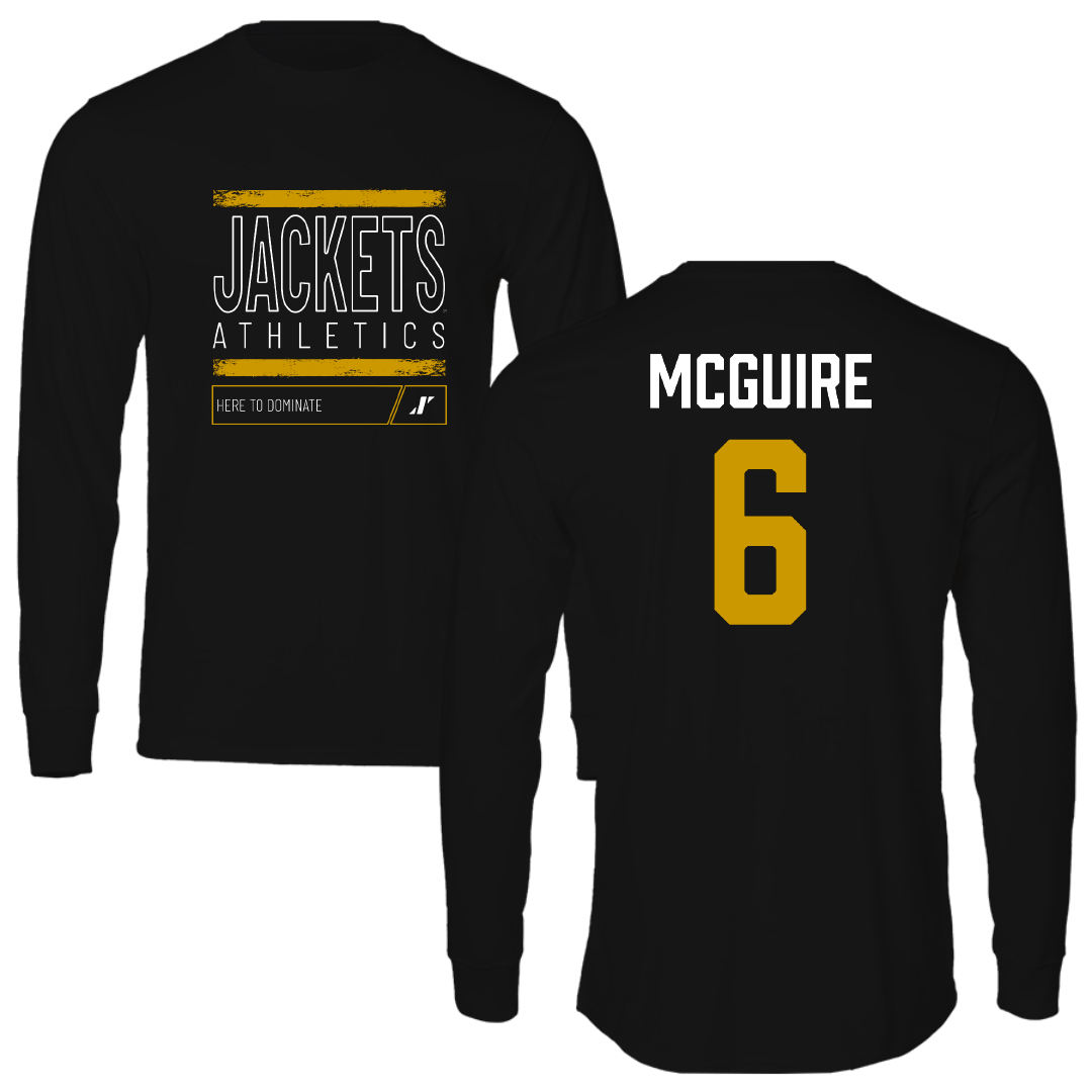 West Virginia State University Football Black Dominate Long Sleeve - #6 Eric McGuire