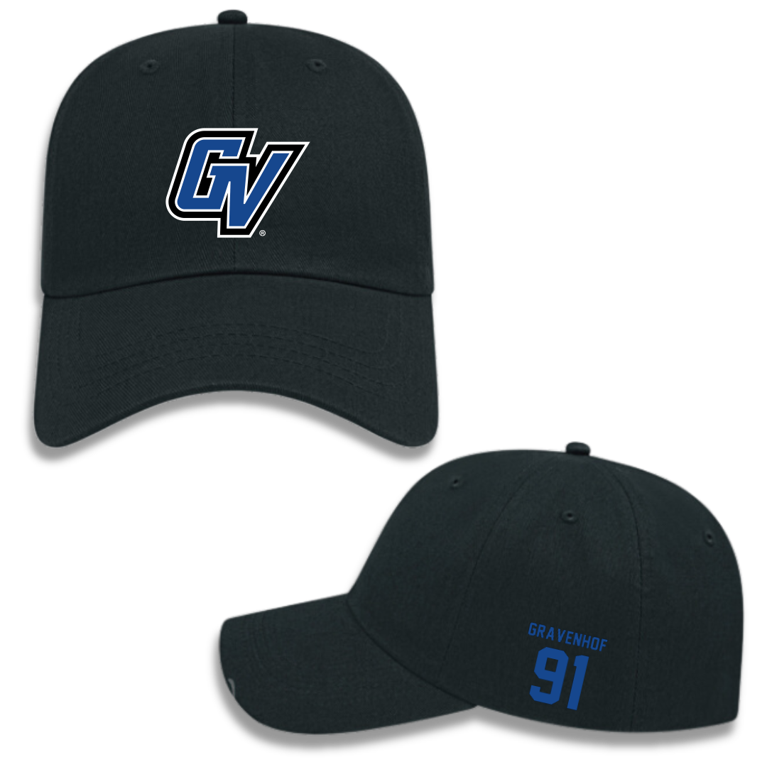Grand Valley State University Football Black Hat - #91 Ryder Gravenhof