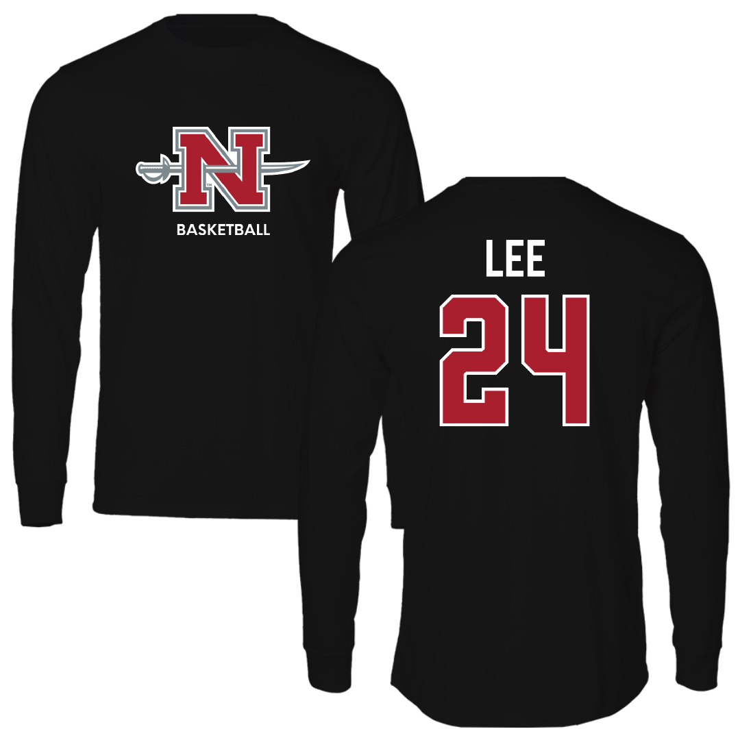Nicholls State University Basketball (W) Black Mascot Performance Long Sleeve - #24 Khia Lee