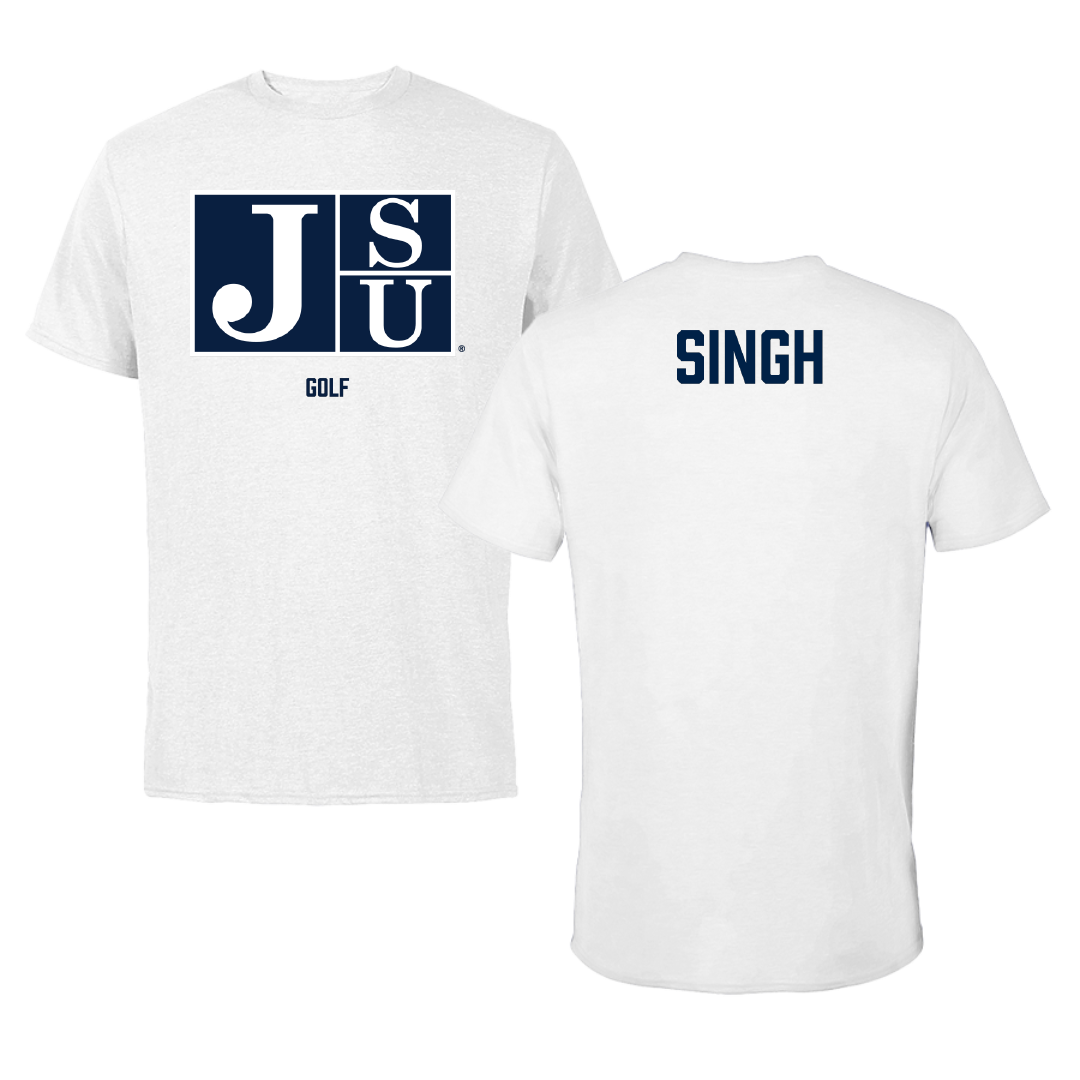 Jackson State University Golf (M) White Tee - Ekam Singh