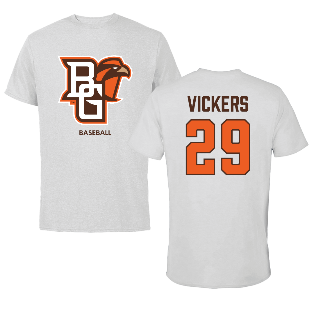 Bowling Green State University Baseball Light Gray Performance Tee - #29 Lance Vickers