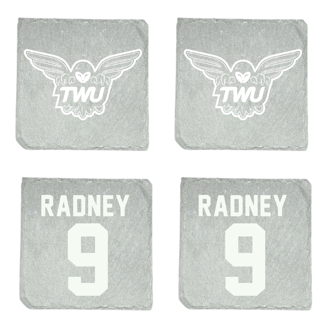 Texas Woman's University Soccer (W) Stone Coaster (4 Pack)  - #9 Bailee Radney