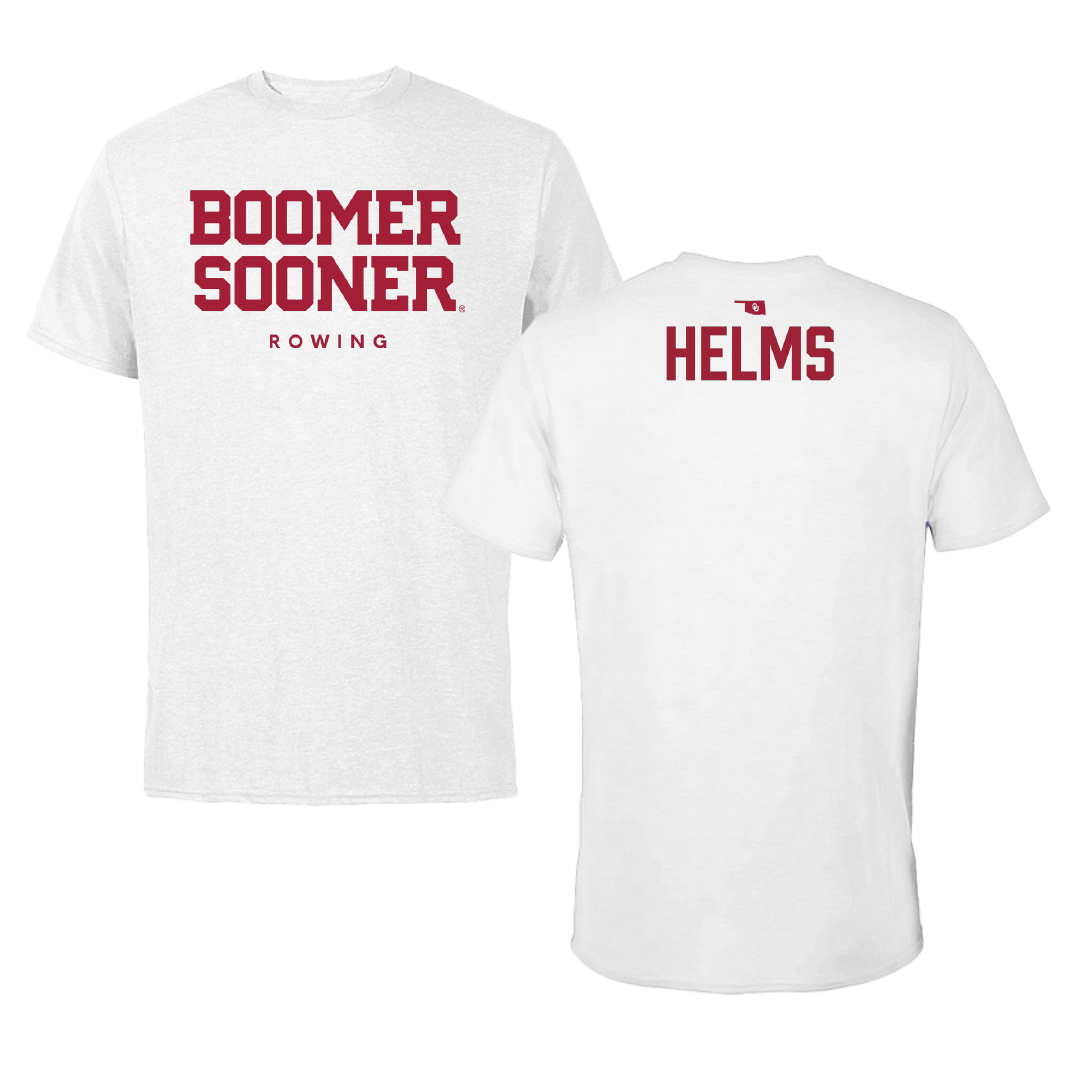 University of Oklahoma Rowing White Tee - Mary Helms