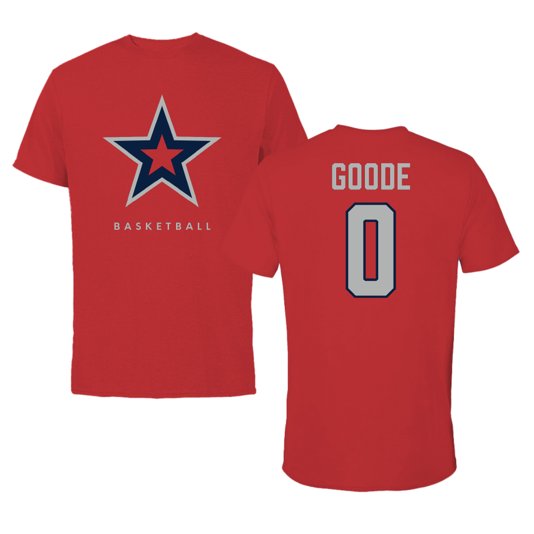Robert Morris University Basketball Red Tee - #0 DeSean Goode