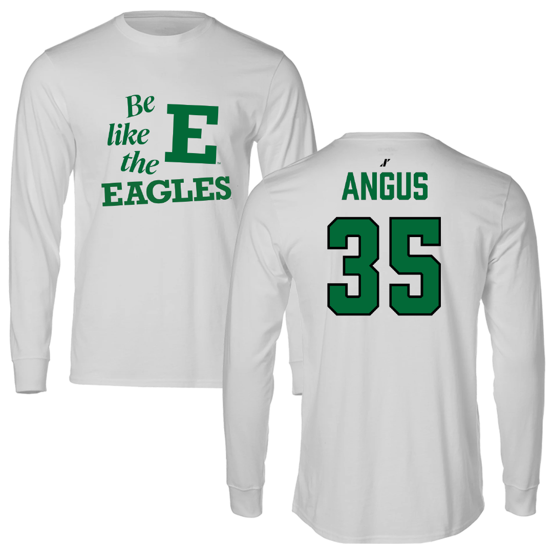 Eastern Michigan University Baseball Light Gray Be Like Us Performance Long Sleeve - #35 Jack Angus