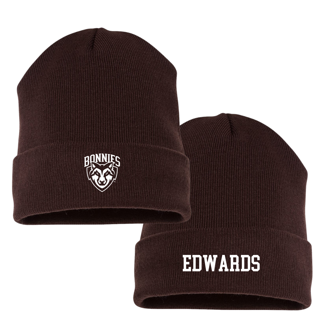 St. Bonaventure University Swimming & Diving Brown Beanie - Jonathan Edwards