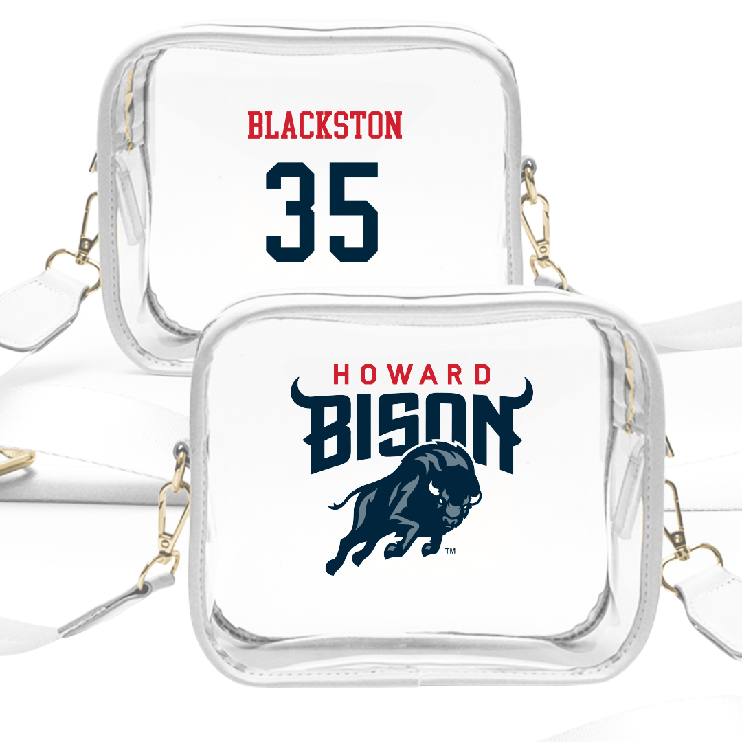 Howard University Soccer (W) White Clear Stadium Bag - #35 Maya Blackston