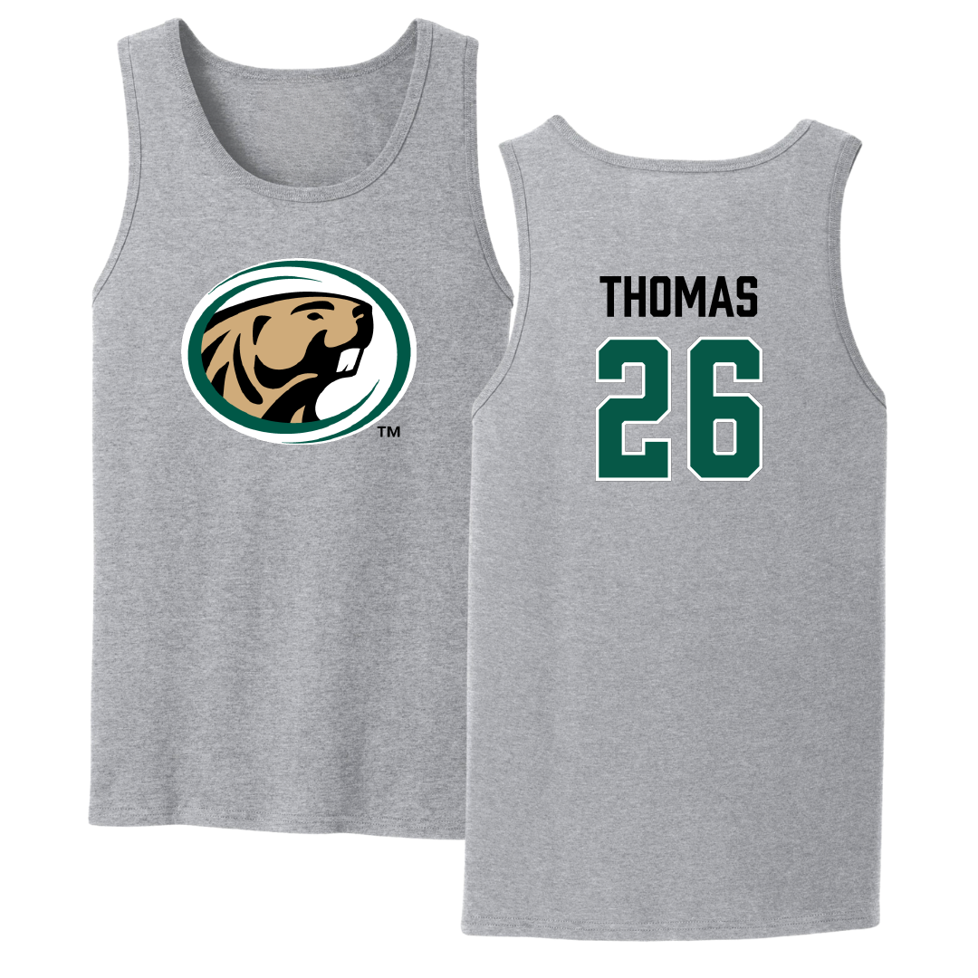 Bemidji State University Football Sport Gray Tank Top - #26 Tyrell Thomas