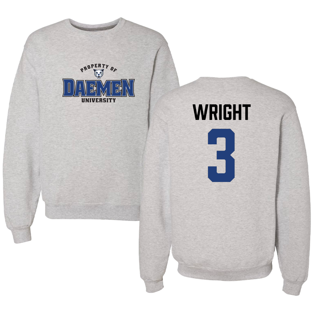 Daemen University Soccer Gray Crewneck - #3 Kaitlyn Wright