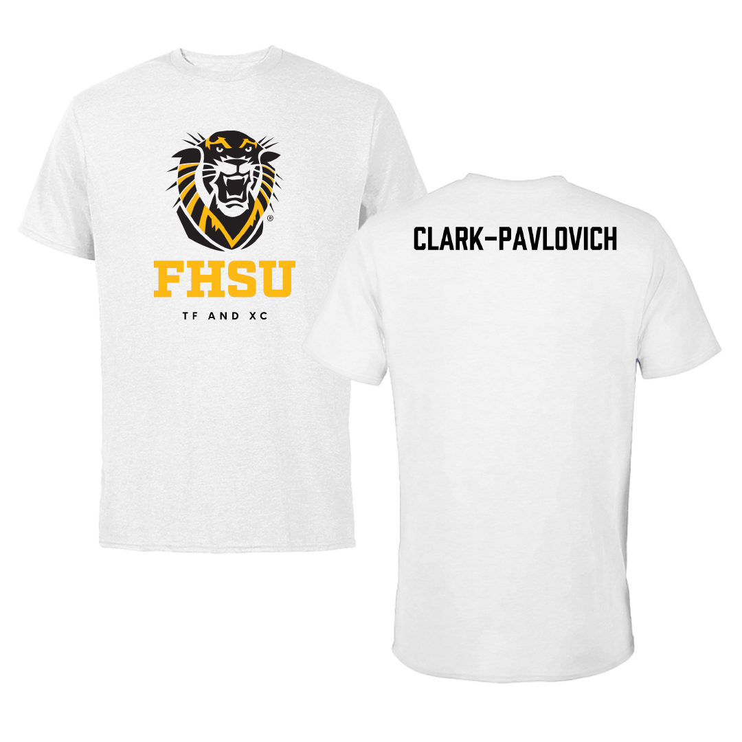 Fort Hays State University TF and XC White Performance Tee - Esther Clark-Pavlovich