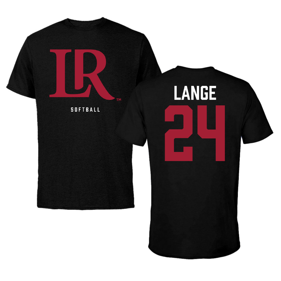 Lenoir-Rhyne University Softball Black Tee - #24 Kennedy Lange
