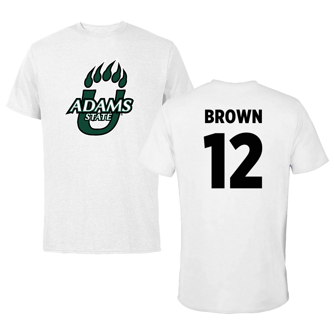 Adams State University Baseball White Tee - #12 Payton Brown