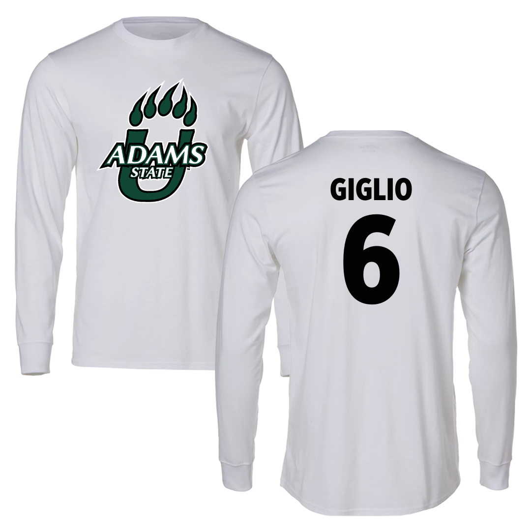 Adams State University Baseball White Long Sleeve - #6 Paul Giglio