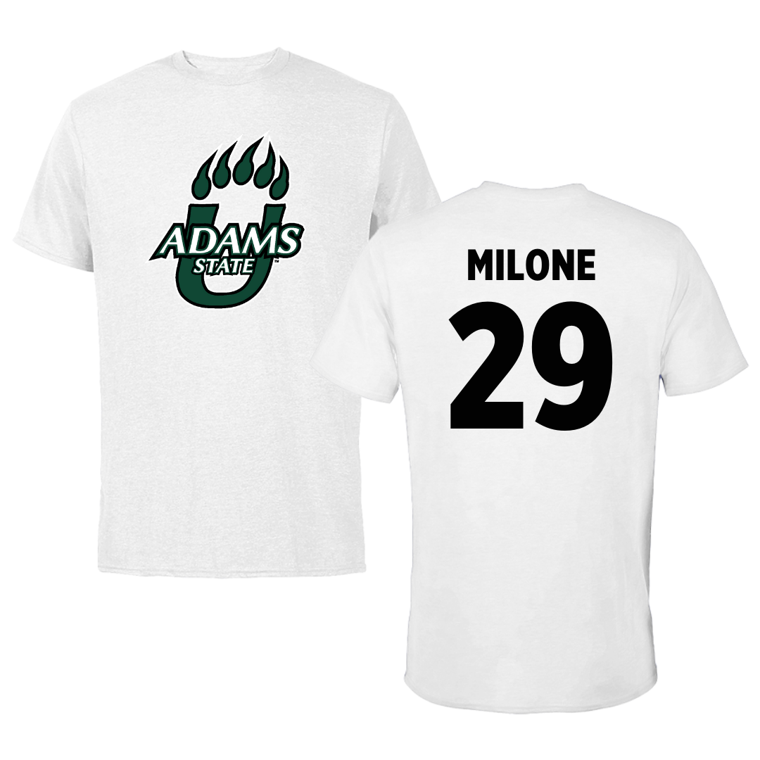 Adams State University Baseball White Tee - #29 Alex Milone