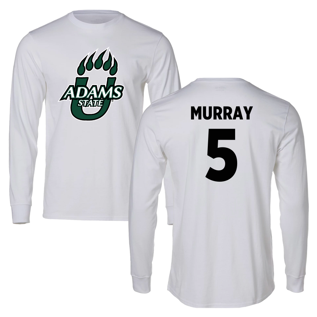 Adams State University Baseball White Long Sleeve - #5 Connor Murray