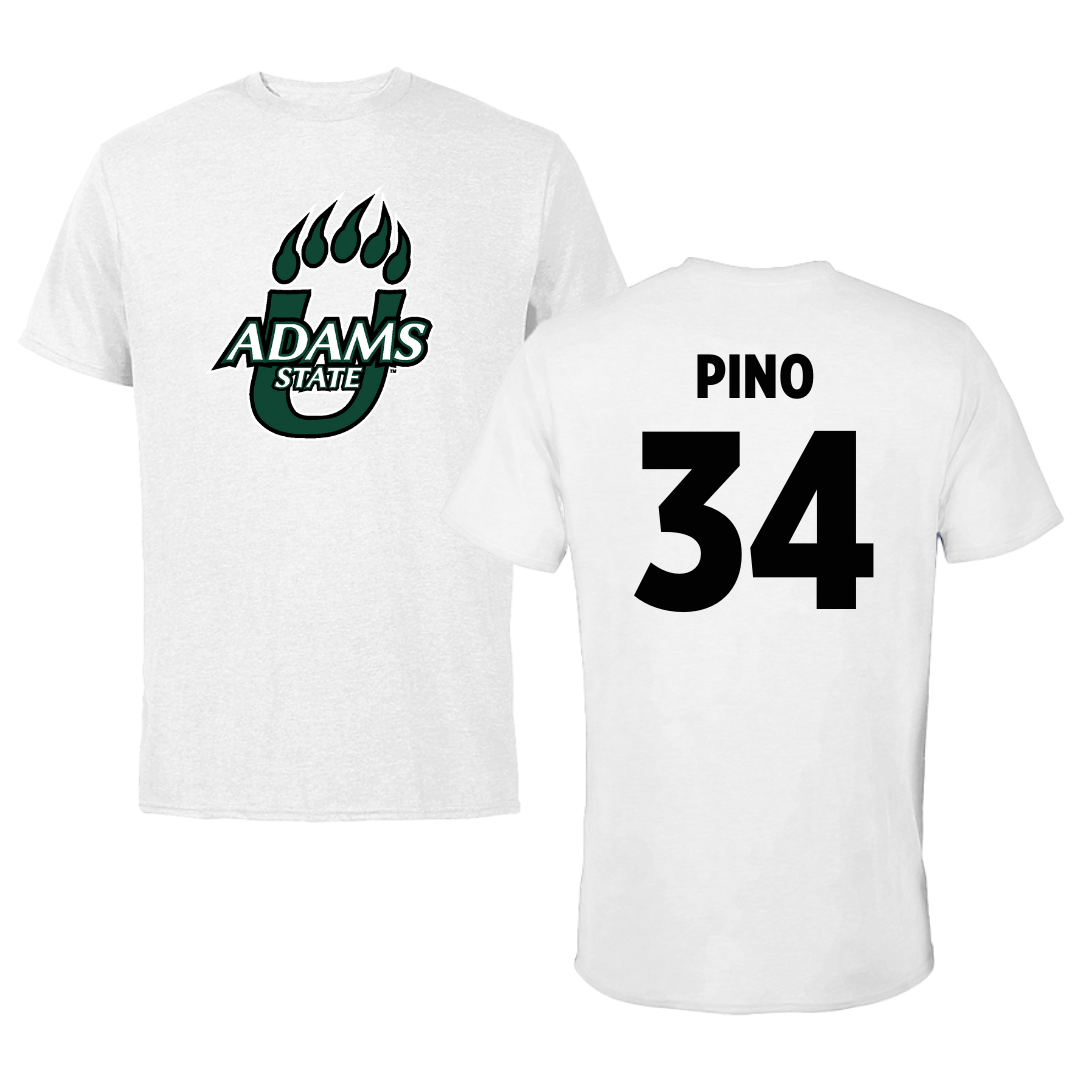 Adams State University Baseball White Tee - #34 CJ Pino