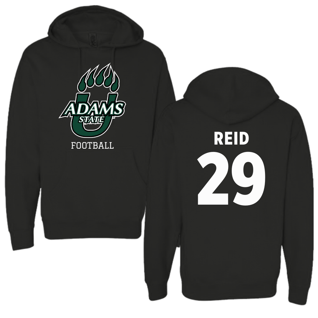 Adams State University Football Black Hoodie - #29 Alex Reid