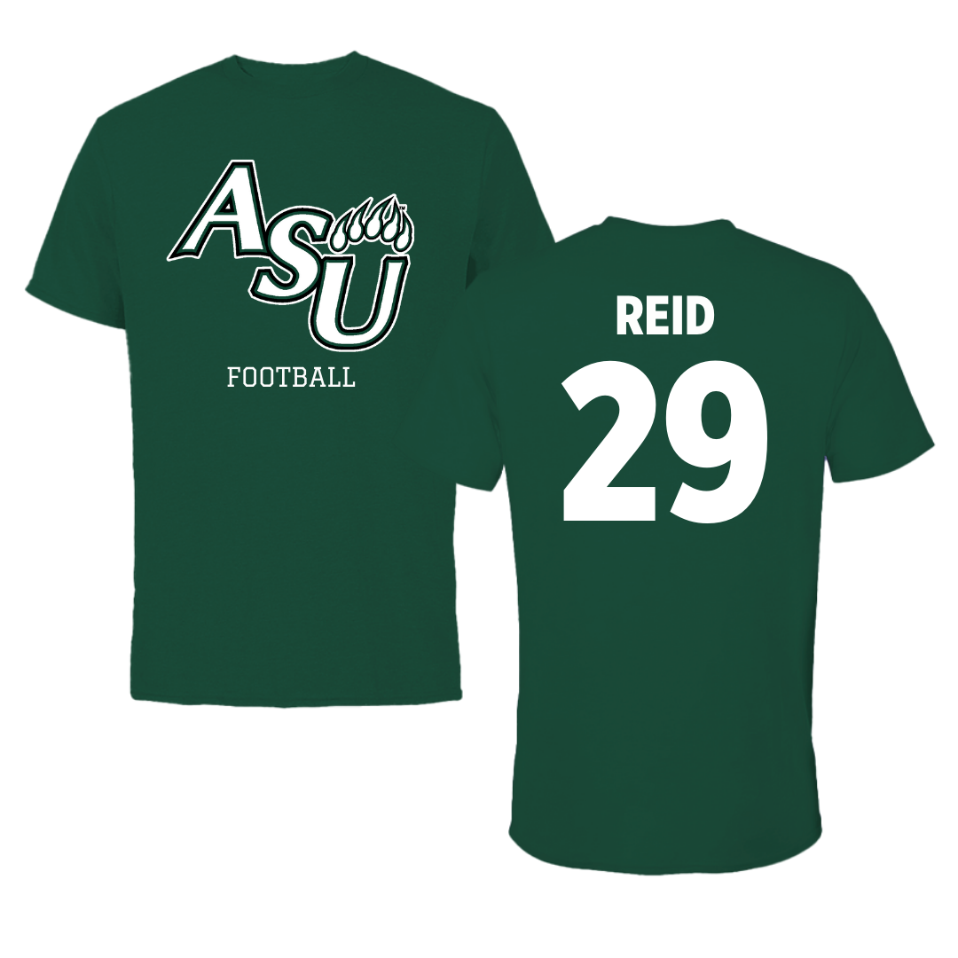 Adams State University Football Green Tee - #29 Alex Reid