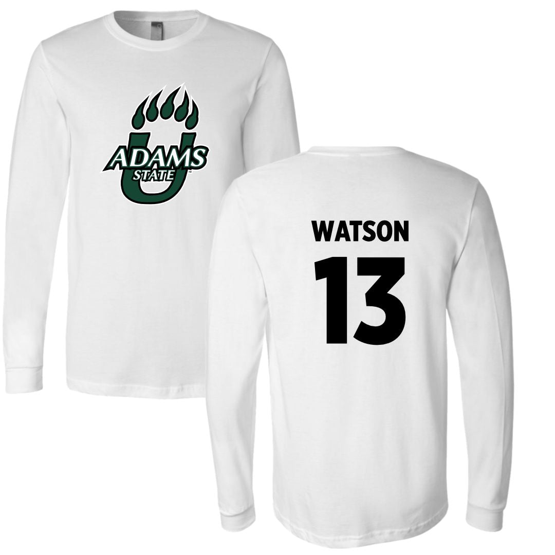 Adams State University Basketball White Long Sleeve - #13 Celina Watson